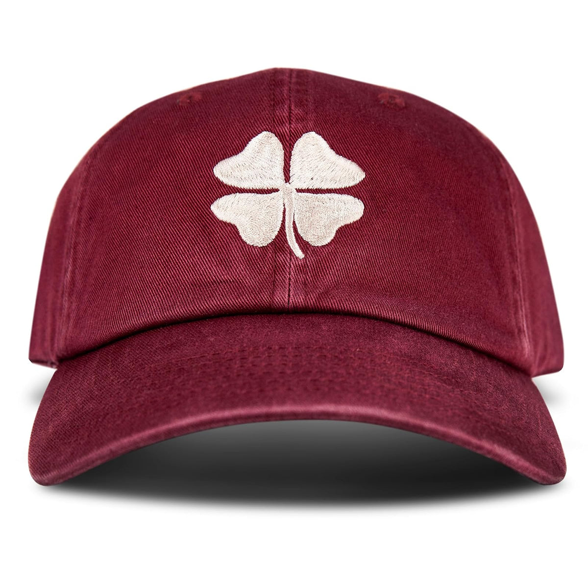 Lucky Brand Cotton Embroidered Baseball Cap with Adjustable Straps for Men and Women (One Size Fits Most) Gorra de béisbol Unisex Adulto - Talla Única - Trébol - Ladrillo