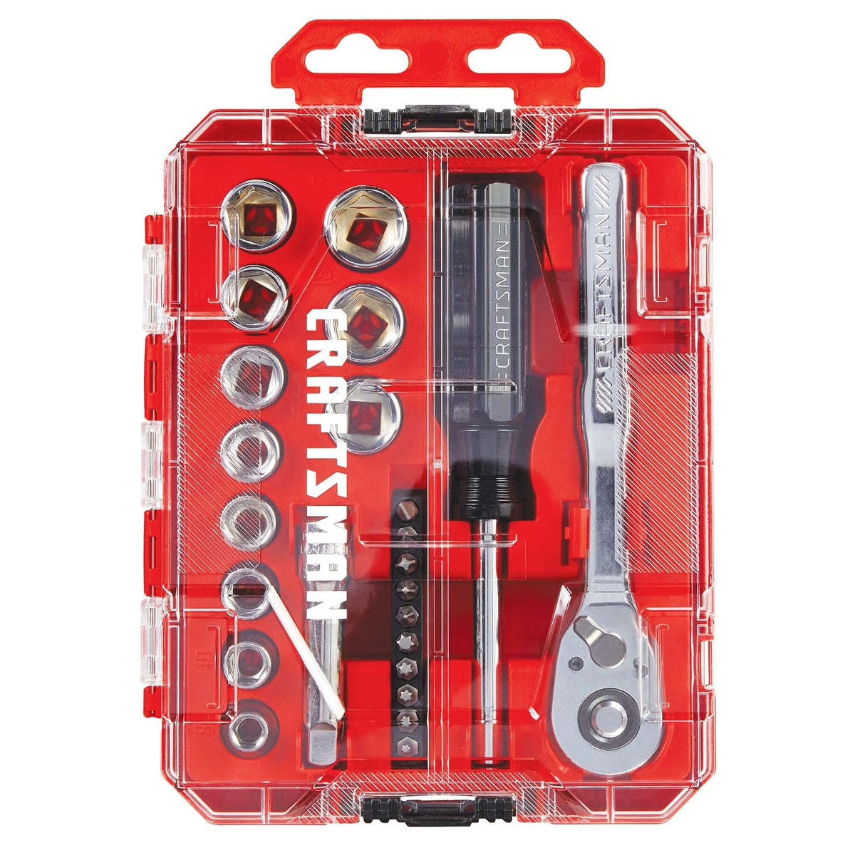 CRAFTSMAN - Juego de herramientas mecánicas, 24 piezas, unidad métrica de 3/8 pulgadas (CMMT12111)