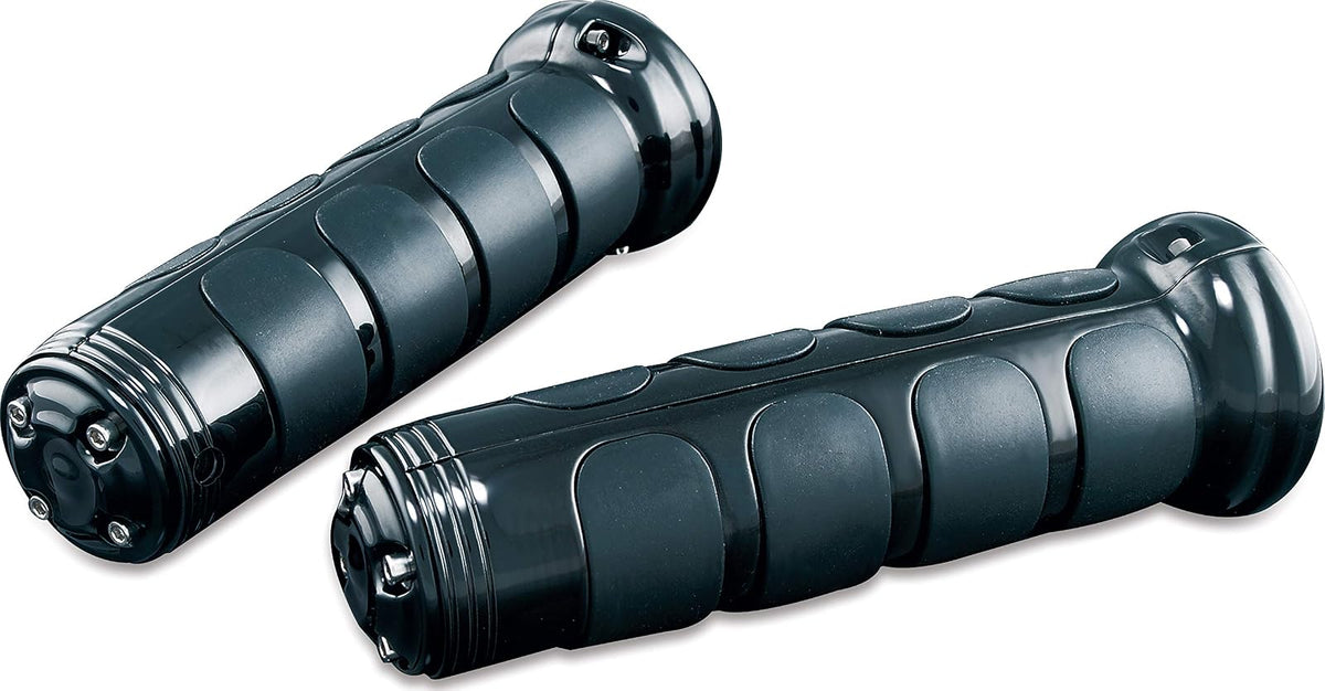 Kuryakyn 6383 Premium ISO - Puños para Manillar de Acelerador y Embrague: Honda Gold Wing GL1800 y F6B 2006-19 con empuñaduras calefactables, Color Negro Brillante, 1 par