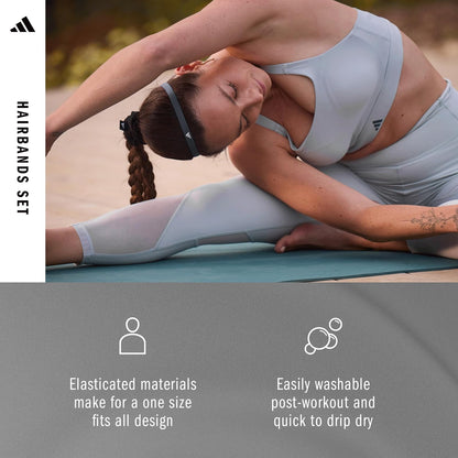 adidas (アディダス) スポーツ/フィットネス ヘアバンドアクセサリー フリーサイズ 伸縮素材