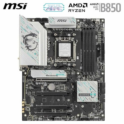 MSI B850 Gaming Plus - Placa Base WiFi, ATX - Compatible con procesadores AMD Ryzen 9000/8000 / 7000, AM5 - DDR5 Memory Boost 8200+ MT/s (OC), PCIe 5.0 x16 y 4.0 x16, M.2 Gen5, Wi-Fi 7, 5G LAN