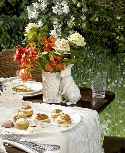 Lenox 897159 Wicker Creek - Jarrón de Conejito de Pascua, decoración del hogar