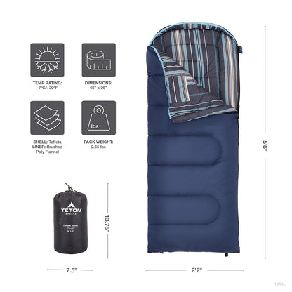 TETON Sports Celsius para niños - 7C / + 20F saco de dormir