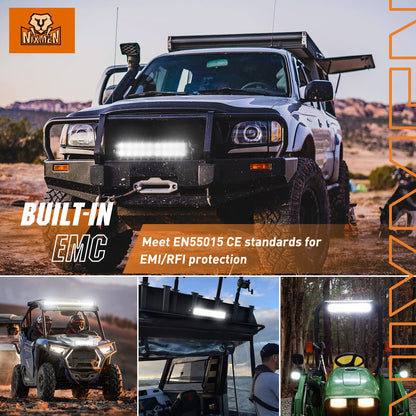 Nilight - Barra de luz LED de 13.5 pulgadas, 120 W, haz combinado de punto de inundación, 14400 lm, Osram P8/5 W, iluminación todoterreno, luz LED IP68, para camioneta, SUV, ATV, UTV, barco, 4 x 4, Jeep, 5 años de garantía