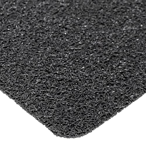Tapete Entrada Gris Rizo 34x72cm Material Reciclado -Antiderrapante -Ideal para Retener la Humedad y Suciedad -Uso Rudo para Interior y Exterior