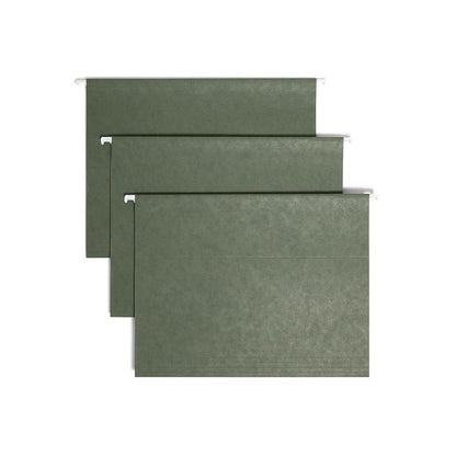 Smead 64055 - Carpeta para colgar archivos, pestaña ajustable de corte 1/5, tamaño carta, verde estándar, carpetas colgantes para archivadores, carpeta organizadora de archivos, 25 por caja