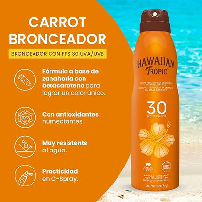 Hawaiian Tropic Protector Solar en Aceite Spray 30 FPS 180ml