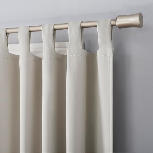 Sun Zero Easton - Panel de Cortina oscurecedora con pestaña Superior, Ahorro de energía, 40 x 95 Pulgadas, Perla