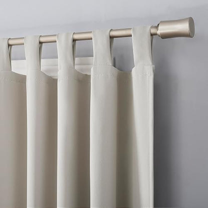 Sun Zero Easton - Panel de Cortina oscurecedora con pestaña Superior, Ahorro de energía, 40 x 95 Pulgadas, Perla