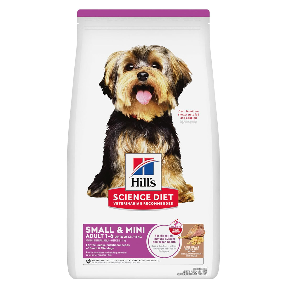 Hill's Science Diet Small Mini Croquetas para Perro Adulto Cordero 2Kg | Croquetas Hill's para perro, cordero real, razas pequeñas, digestión saludable, sistema inmunológico fuerte