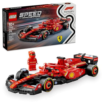 LEGO Speed Champions Auto de Carreras Ferrari SF-24 F1 Set con vehículo de Juguete y piloto, Modelo construible, Juego con 1 minifigura, Regalo Coleccionable para niños 77242