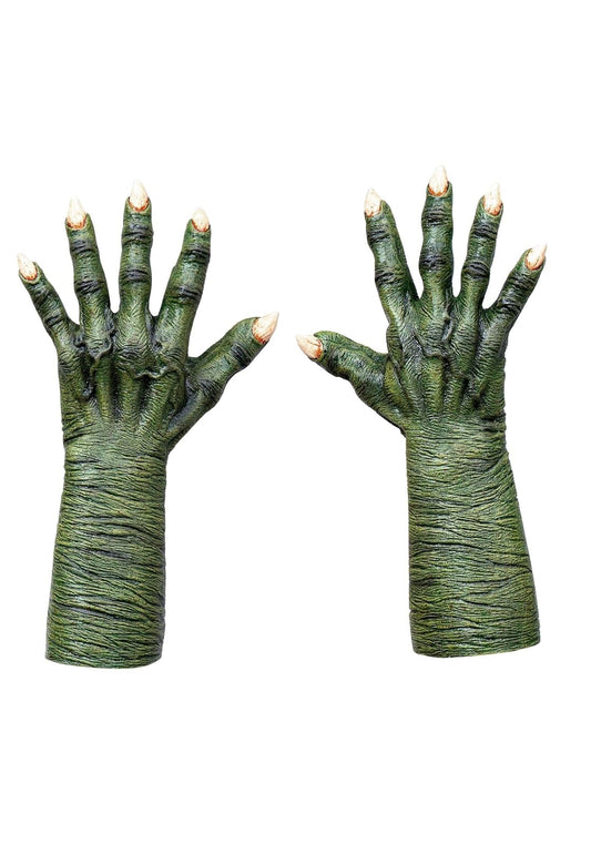 Evil Witch Hands Green, Accesorio de Manos de Bruja Monstruo Verde, Guantes Complemento para Disfraz de Hechicera Malvada Ideal para Halloween y Fiestas de Disfraces