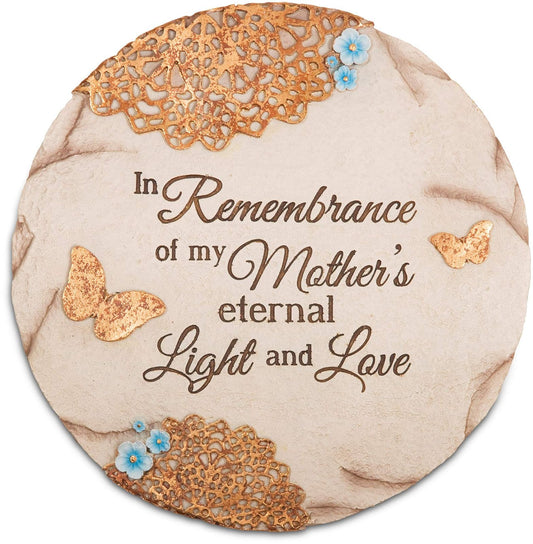 Pavilion Gift Company 19069 "Remembering Mother Piedra de jardín conmemorativo, 10 Pulgadas, Azul