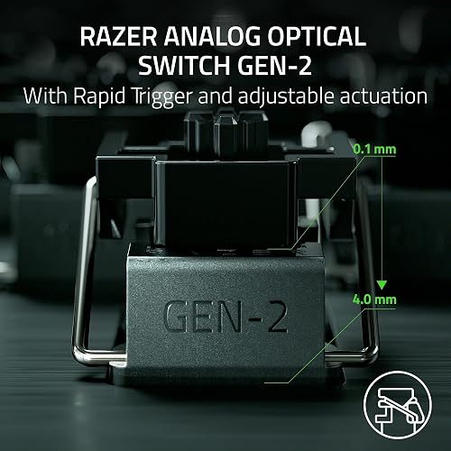 Razer Huntsman V3 Pro TKL Teclado para Esports: Interruptores Ópticos Analógicos - Snap Tap - Disparador Rápido - Activación Ajustable - Teclas Multimedia Y Dial - PBT Doubleshot - Reposamuñecas