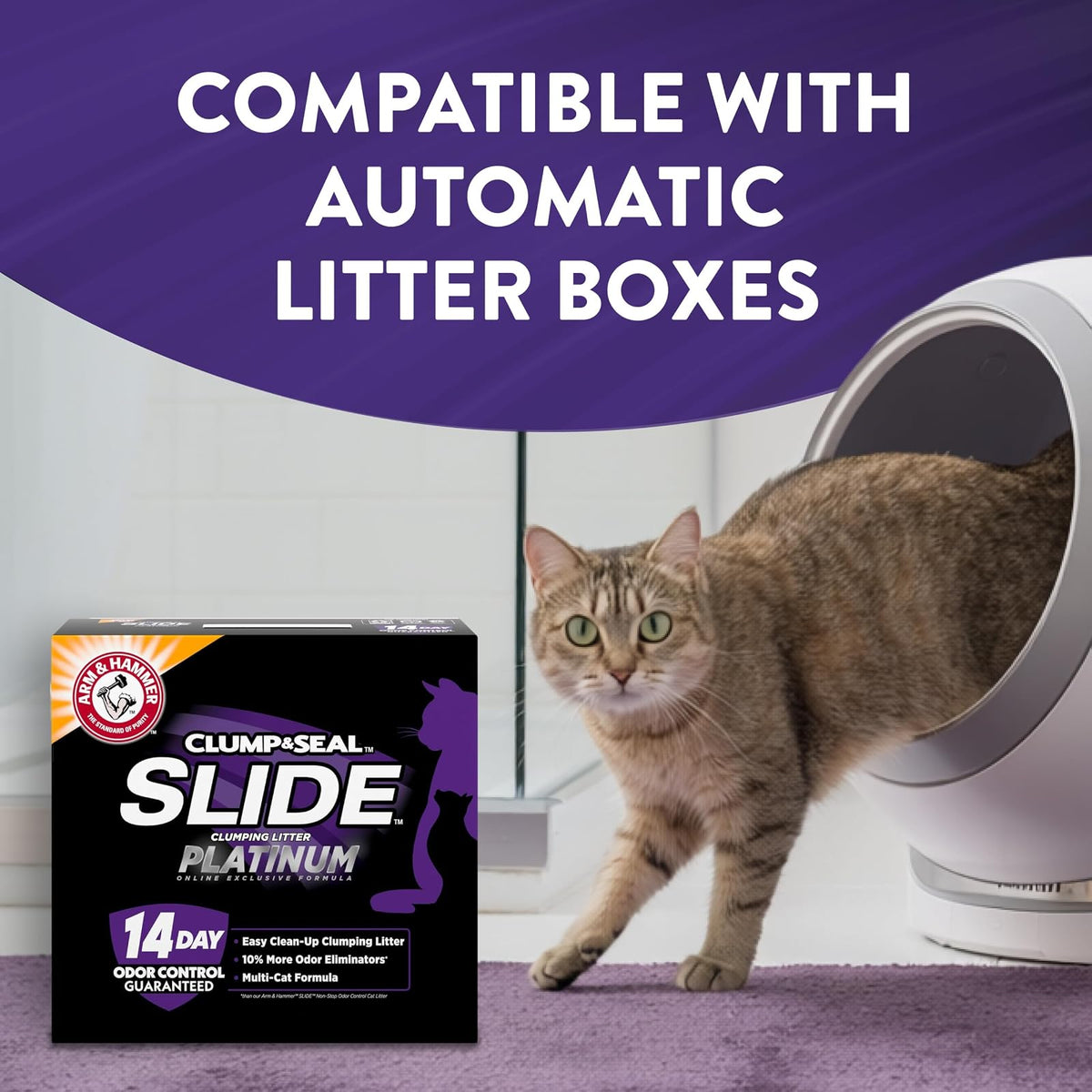 Arm & Hammer Slide Platinum - Arena para Gatos, multigato, 18 Libras