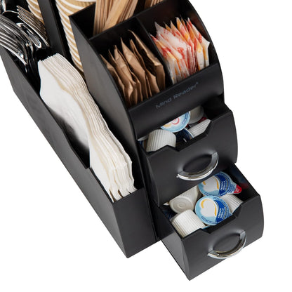 Mind Reader "Combine" 2-Piece Coffee and Accessory Station, Black