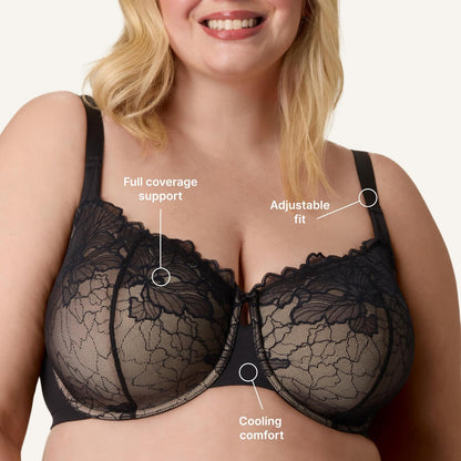 Playtex Underwire Bra, Plus-Size Bras Available, Full Coverage, Convertible Straps, Lace, 4800 Sujetador Mujer