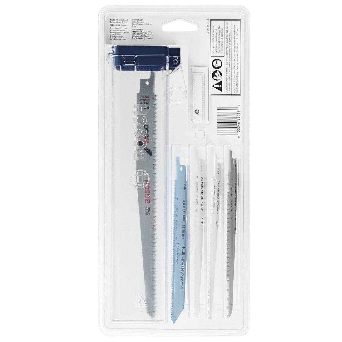 BOSCH Juego de 8 piezas Cuchillas de sierra sable multiusos de alta calidad bimetálicas para madera, metal, yeso, plástico y PVC