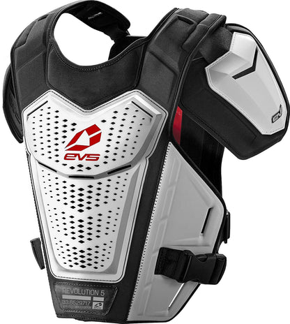 EVS Sports Revo 5 Deflector, Blanco, Talla CH/M RV5-W-S/M | Deflector ligero con ajuste ajustable, flujo de aire ventilado, carcasa de impacto duradera, compatibilidad con abrazadera