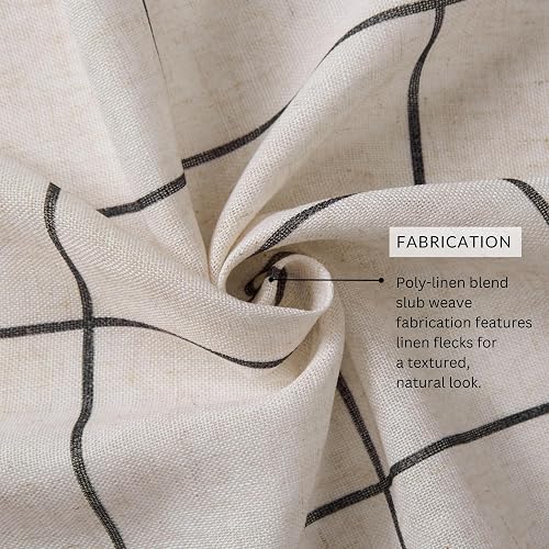Elrene Home Fashions Brighton - Cortina oscurecedora a Cuadros para Ventana, Sala de Estar y recámara con pestañas de Bolsillo para Barra, 52 x 95 Pulgadas, 1 Panel