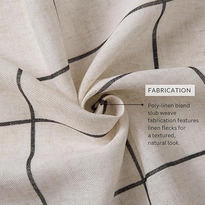 Elrene Home Fashions Brighton - Cortina oscurecedora a Cuadros para Ventana, Sala de Estar y recámara con pestañas de Bolsillo para Barra, 52 x 95 Pulgadas, 1 Panel