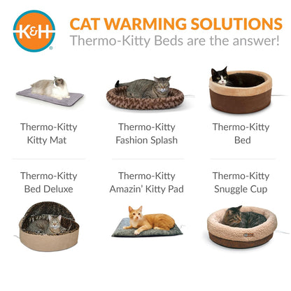 K&H Pet Products Almohadilla autocalentable para Mascotas, Oatmeal/Chocolate, Small (21" x 17")