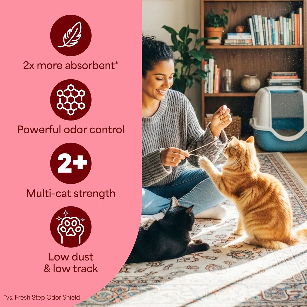 Fresh Step Crystals, Arena para Gatos Premium, perfumada, 16 Libras (2 Paquetes de Bolsas de 8 Libras)