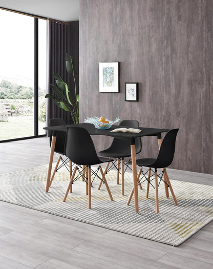 Alterego - Mesa Rectangular nórdica London, Color Negro