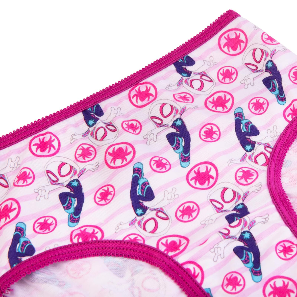 Marvel Spiderman and Ghost Spider Exclusive Toddler 7-Pack of 100% Combed Cotton Panties in Sizes 2/3t, 4t & 5t Ropa Interior Niñas