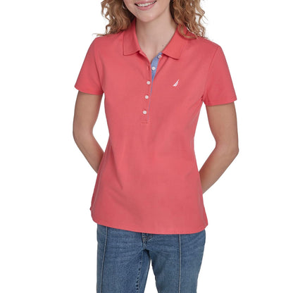Nautica polo de manga corta con botones para mujer - XL - Coralie