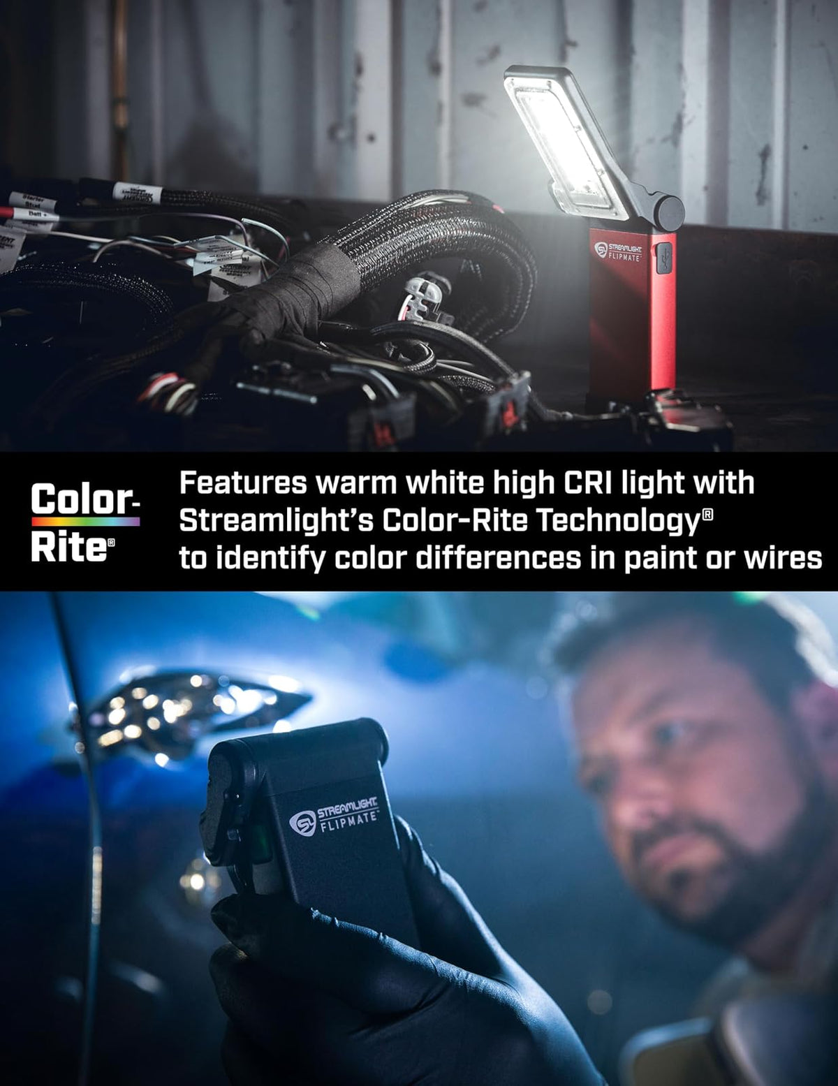Streamlight 61501 Flipmate USB Rechargeable Multi-Function Compact Work Light, Red