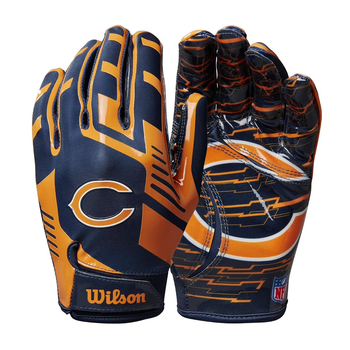 Wilson NFL Guantes Receptores de Fútbol Americano - Osos de Chicago - Juvenil