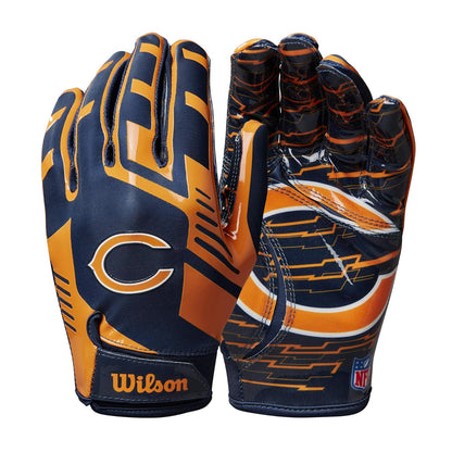 Wilson NFL Guantes Receptores de Fútbol Americano - Osos de Chicago - Juvenil