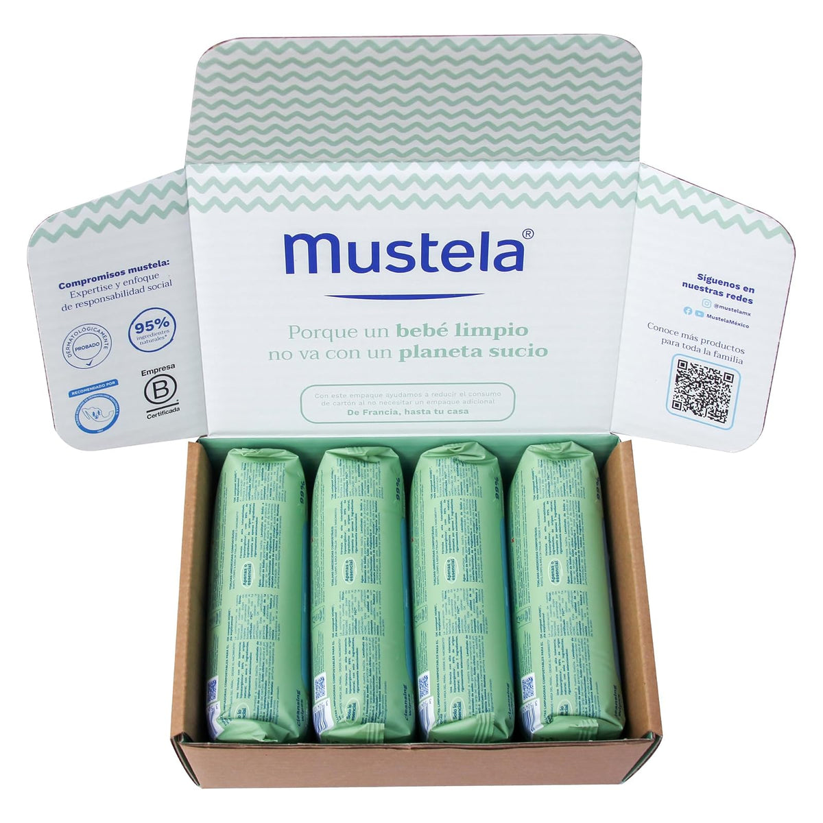 Mustela Pack 4 Toallitas Compostables