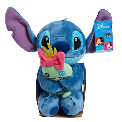 Just Play Disney Classics Lil Friends Stitch and Scrump - Peluche de Peluche, de 31,8 cm de Alto, Juguetes para niños a Partir de 2 años