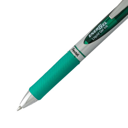 Pentel EnerGel RTX Bolígrafo retráctil de gel líquido, (0.7 mm) línea media, varios colores de tinta (BL77BP12M), paq-10