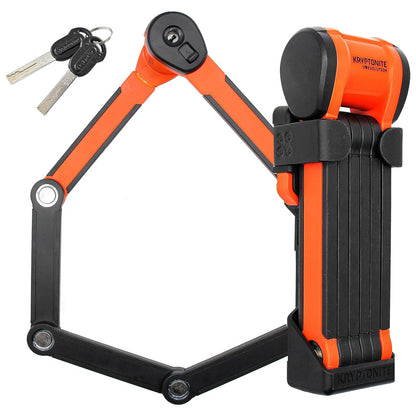Kryptonite Evolution 790 Candado Plegable | Pequeño, 90 cm, 1.45 kg, acero endurecido 5.4 mm, 2 llaves, soporte incluido