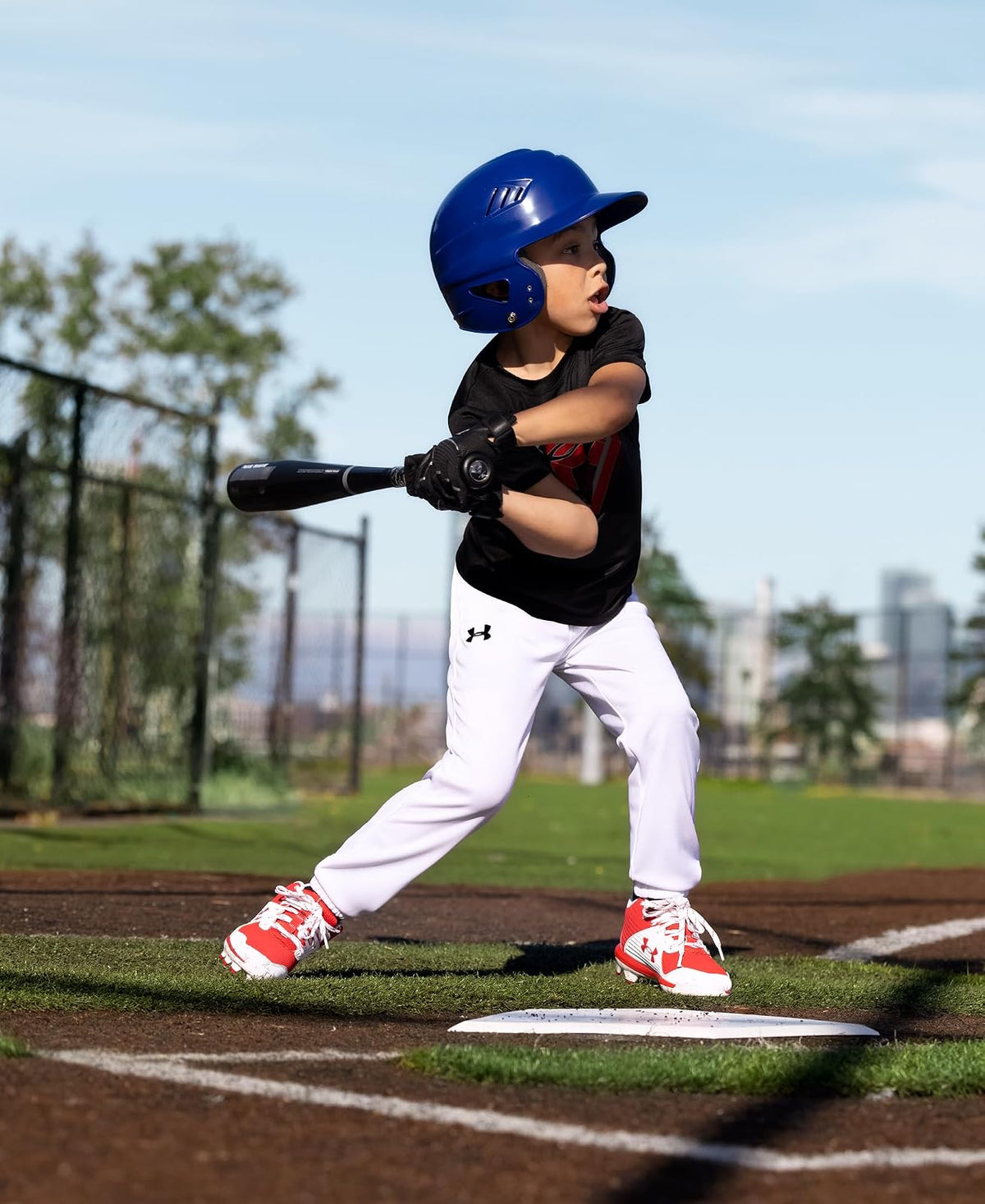 Under Armour Pantalón de béisbol para niños, Trabillas para cinturón, Logotipo, Cierre a presión, cómodo y Duradero Pantalón de béisbol para Niños