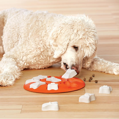 Nina Ottosson by Outward Hound Dog Smart Dog Puzzle Interactive Treat Puzzle Dog Enrichment Dog Toy, Level 1 Beginner, Orange