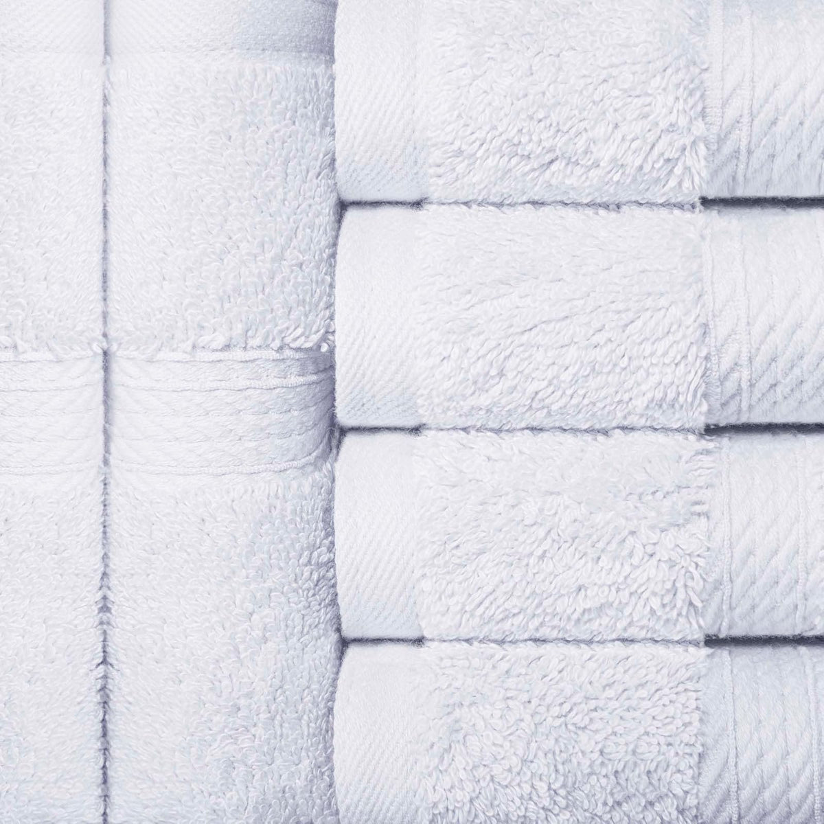 Superior, 900 gram, Long-Staple Combed Cotton 6-Piece Face Towel Set, White | Juego de toallas de lujo de secado rápido, artículos esenciales de baño para baño, baño de invitados, spa, cara de 2 piezas