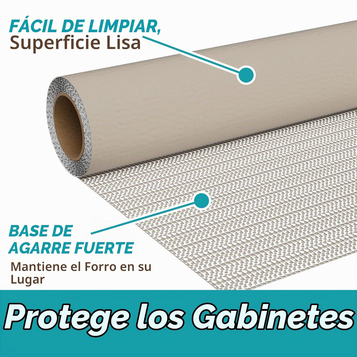 Duck Smooth Parte Superior EasyLiner para armarios y cajones, fácil de Instalar y Cortar para Ajustar, Papel de Estante y Forro de cajón no calcomanía, Forro Antideslizante para Cocina y despensa, 12