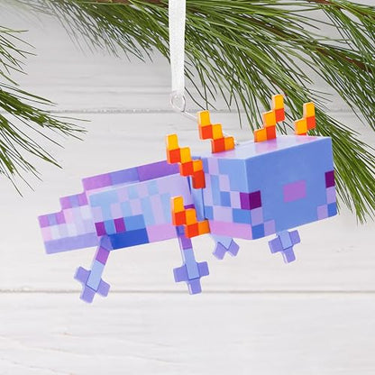 Hallmark - Adornos de Navidad de Minecraft Blue Axolotl, Regalos para Jugadores