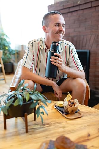 Simple Modern Botella de Agua con Popote, Asa y Tapa para Beber, Aislamiento al Vacío | Frasco Grande | Regalos para Mujeres & Hombres | Summit Colección| 1180ml | Blush