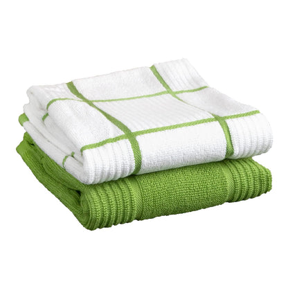 T-Fal Textiles Juego de 2 Toallas de Cocina - Verde