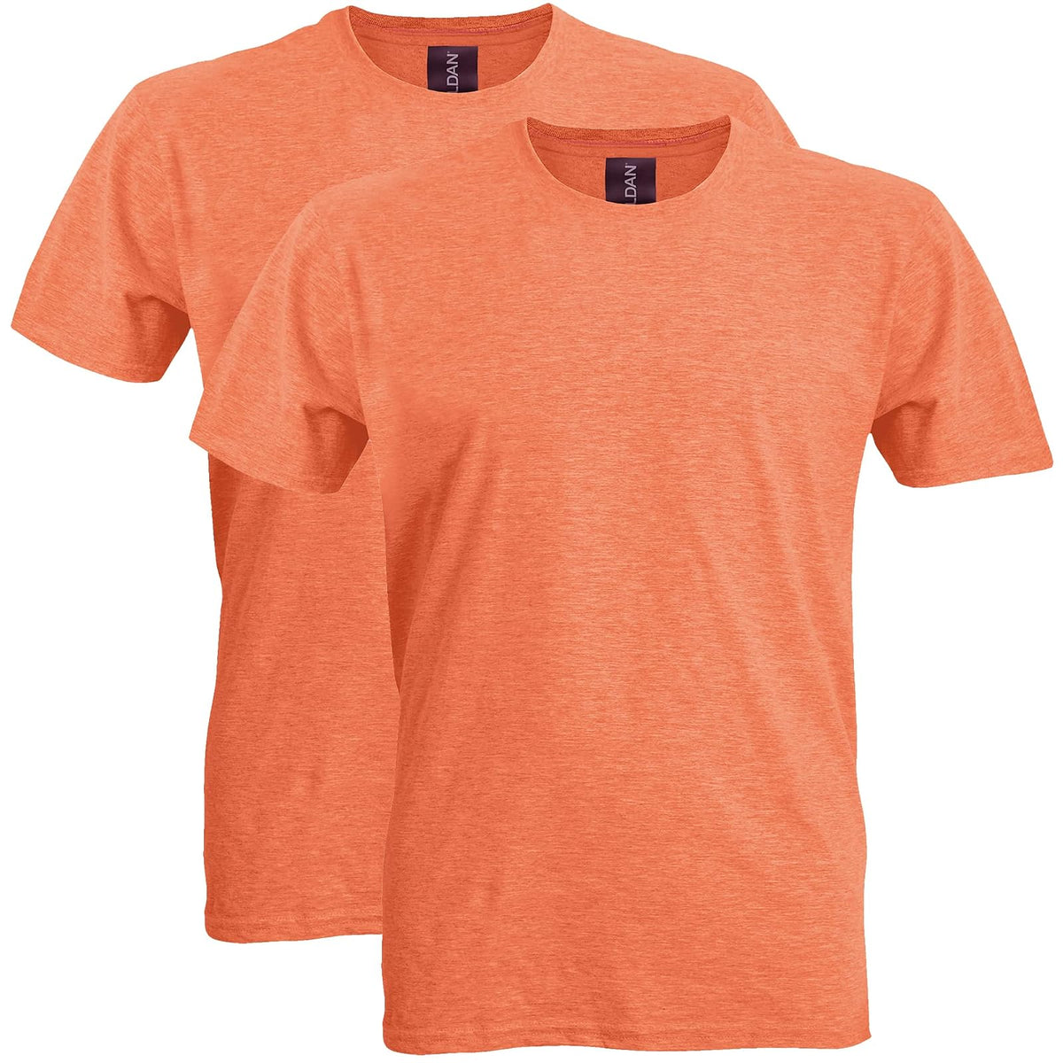 Gildan Softstyle Camiseta de Algodón para Hombre, Estilo G64000 - Naranja jaspeado - M
