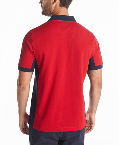 Nautica Polo de piqué de Manga Corta con Bloques de Color Camisa de Polo para Hombre