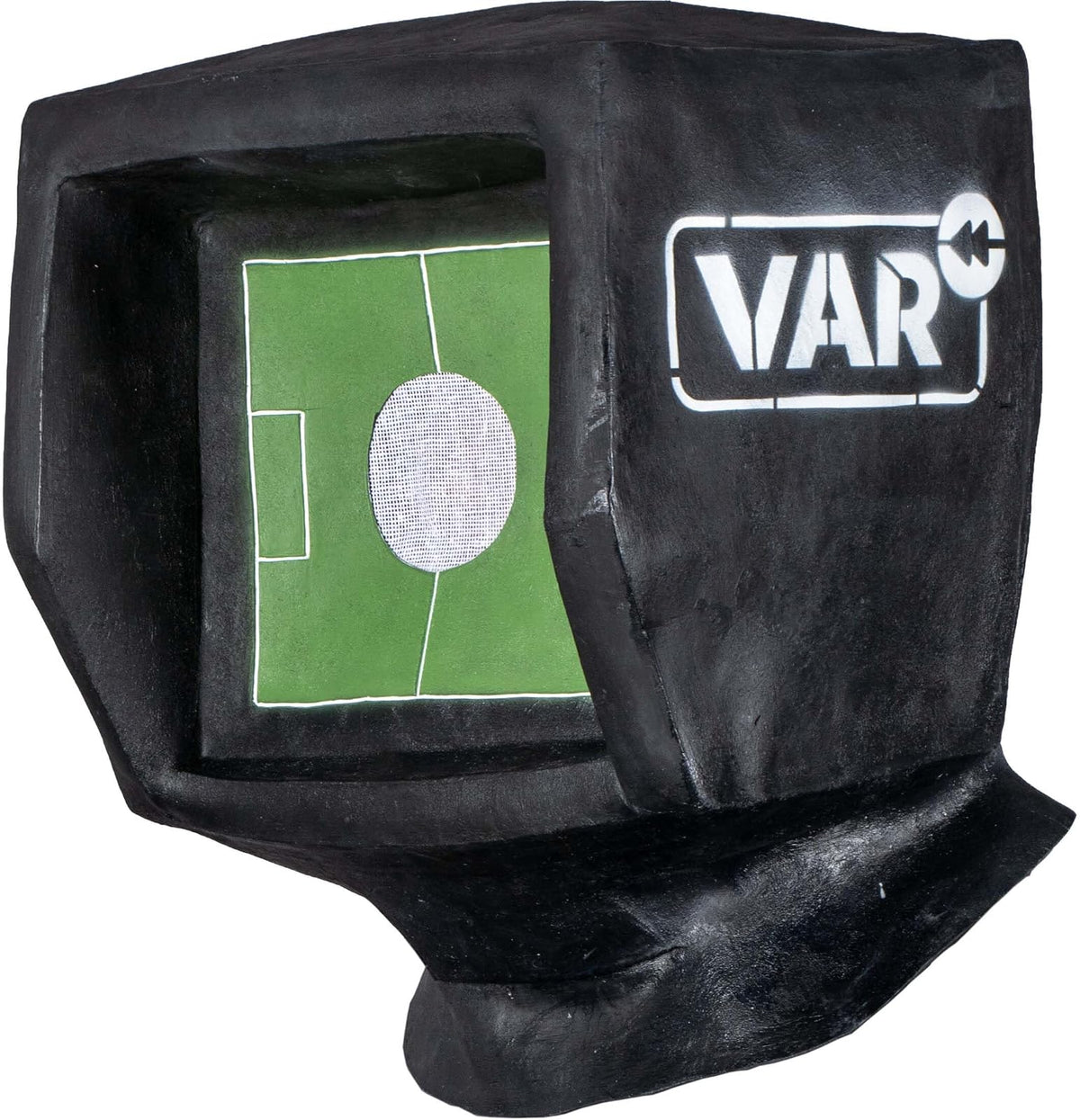 REV Máscara Cámara Var Futbol Adulto, Disfraz Árbitro Videoarbitraje Para Partidos, Porras, Estadio, Eventos Deportivos Y Celebraciones Futboleras