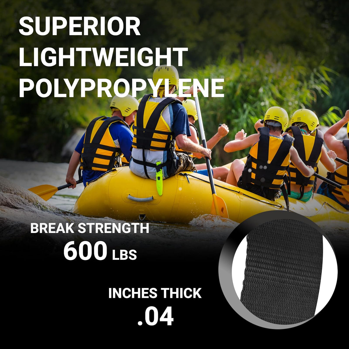 Strapworks Lightweight Polypropylene Webbing - Poly Strapping for Outdoor DIY Gear Repair, Pet Collars, Crafts – 2 Inch by 10, 25, or 50 Yards, Over 20 Colors