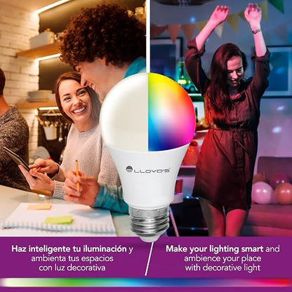 Lloyd's Foco Inteligente WiFi RGB Luz Blanca Regulable Compatible Alexa