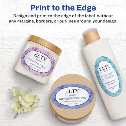 Avery Print - To - The - Edge Oval Labels, 2 x 3.3 Inches,Glossy White, 80 Labels (22820)